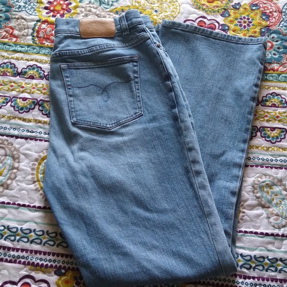 Ralph Lauren 10 light wash boot cut mid rise jeans